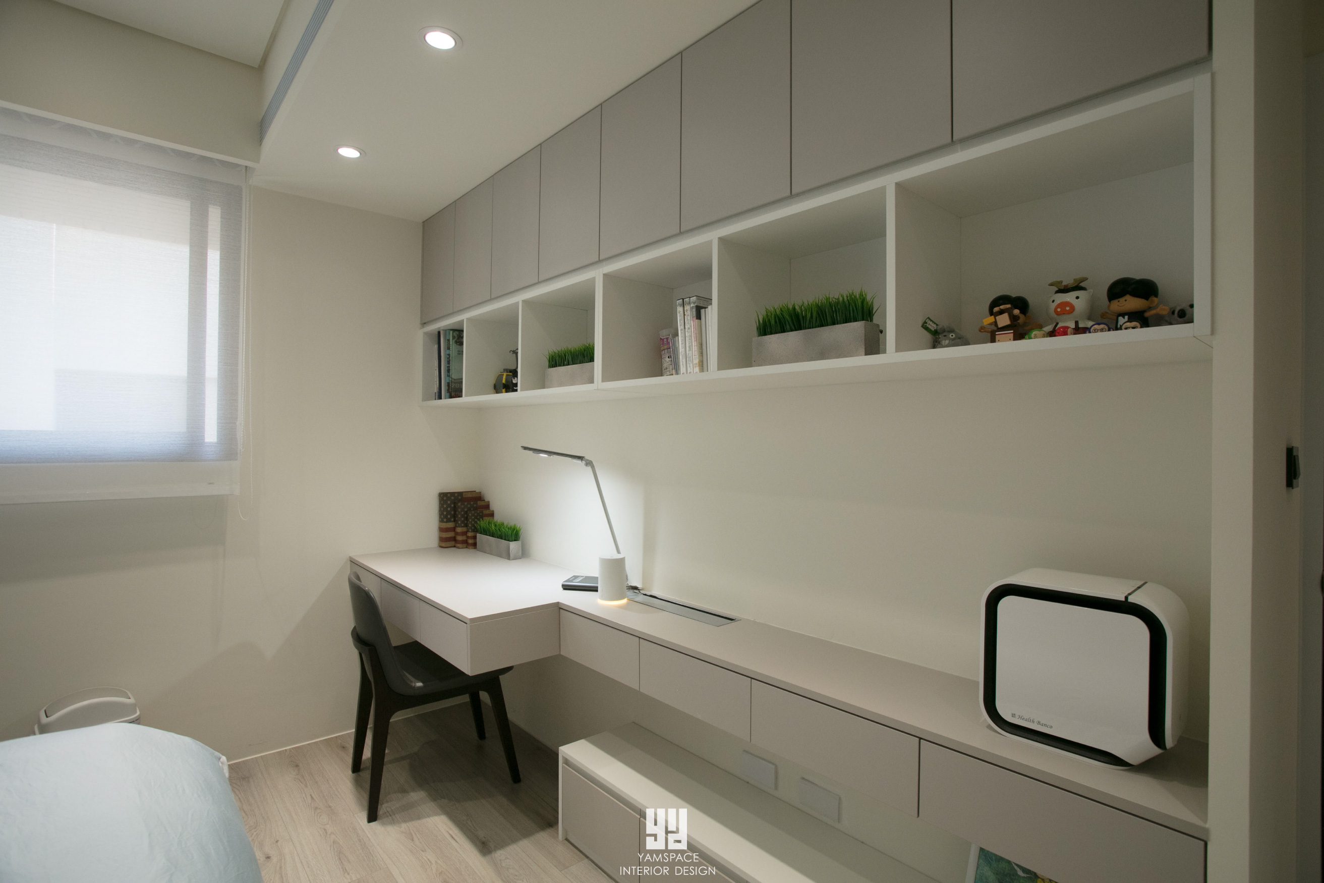 白色系臥房空間-台中室內設計