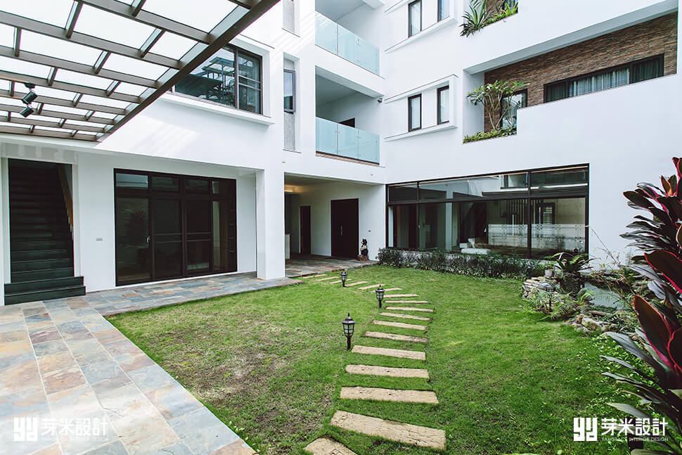 庭院石材步道-透天住宅室內設計