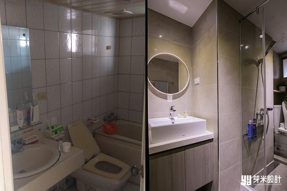 燈光明亮的衛浴-台中室內設計推薦
