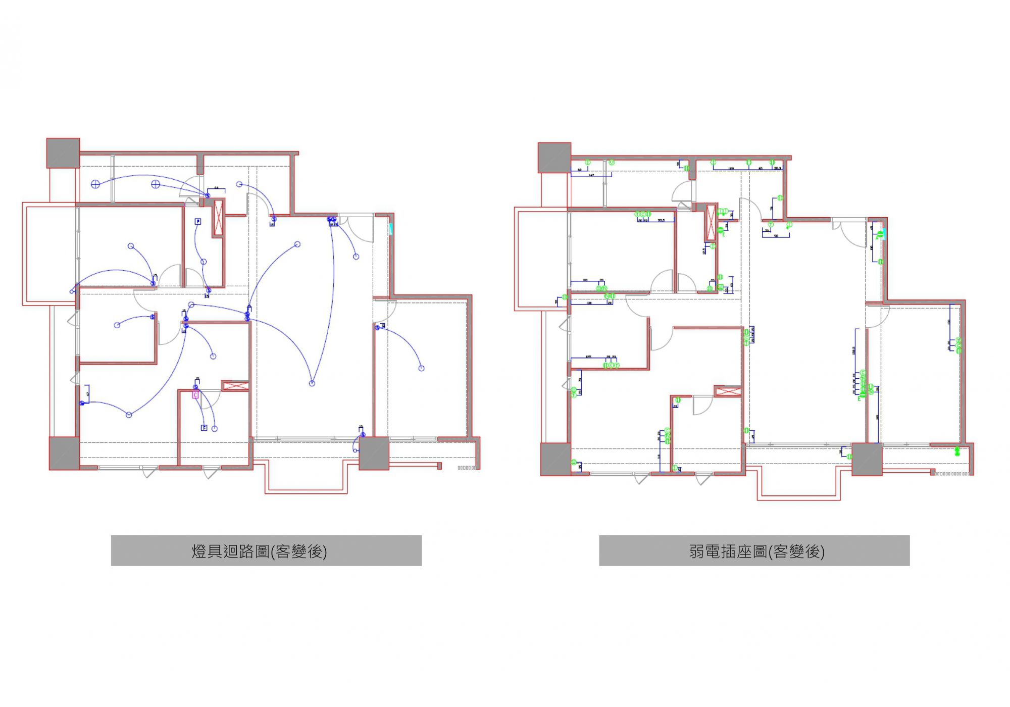 弱電插座和燈具迴路規劃-台中室內設計公司