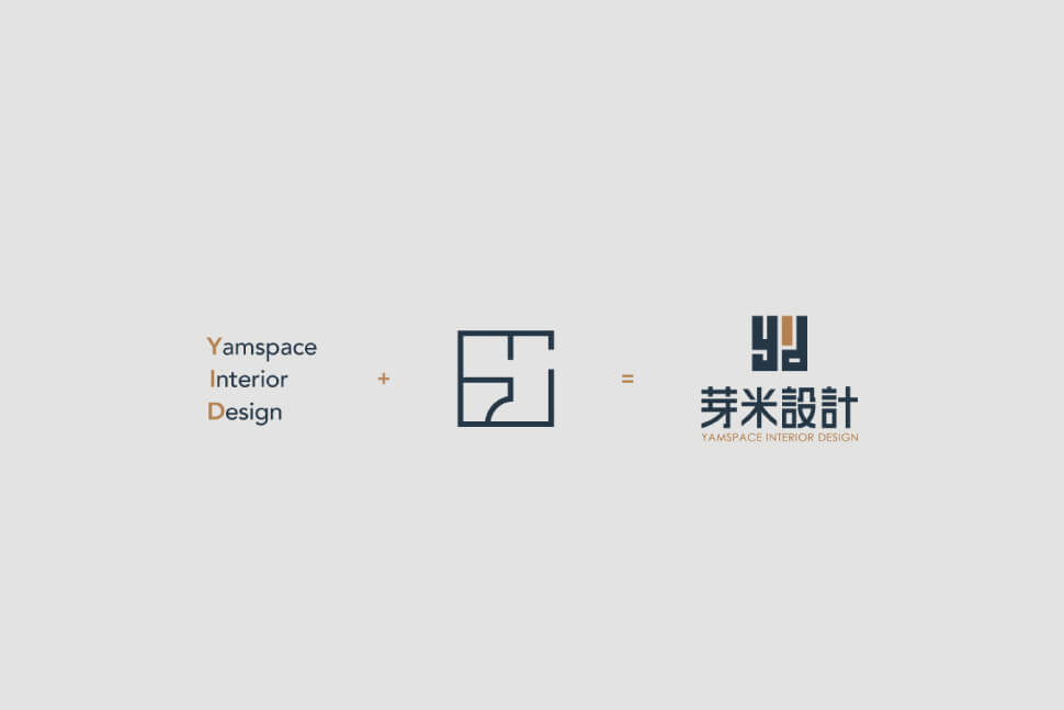 取芽米設計英文名字的首字母YID為LOGO主要元素 品牌識別-台中室內設計推薦